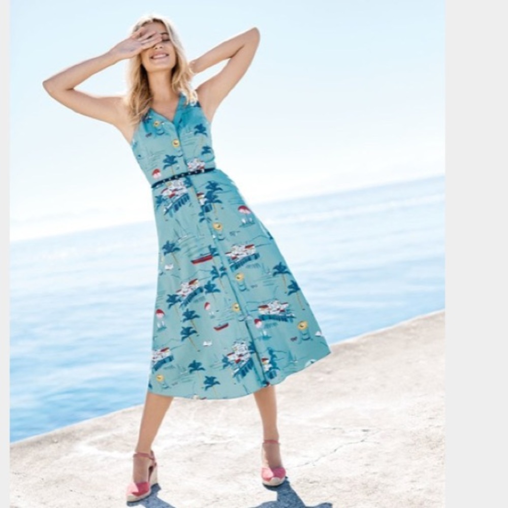 Josesphine blue beach casual maxi dress